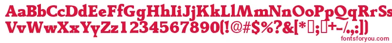 Tractodisplayssk Font – Red Fonts on White Background