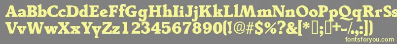 Tractodisplayssk Font – Yellow Fonts on Gray Background