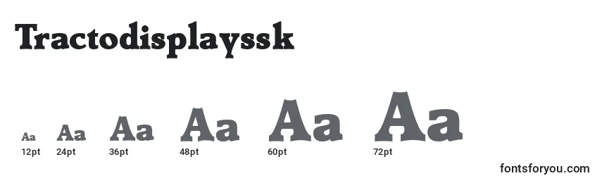 Размеры шрифта Tractodisplayssk
