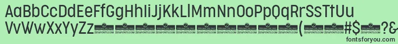 Police CocogooseCondensedLightTrial – polices noires sur fond vert