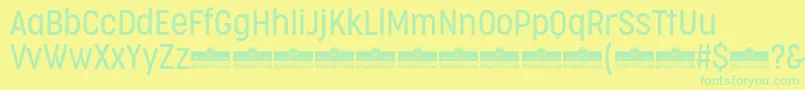 Więcej informacji o czcionce CocogooseCondensedLightTrial Czcionka CocogooseCondensedLightTrial – zielone czcionki na żółtym tle