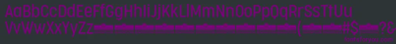 Шрифт CocogooseCondensedLightTrial – фиолетовые шрифты на чёрном фоне