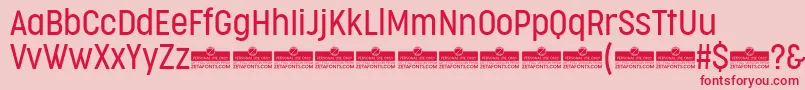 CocogooseCondensedLightTrial Font – Red Fonts on Pink Background