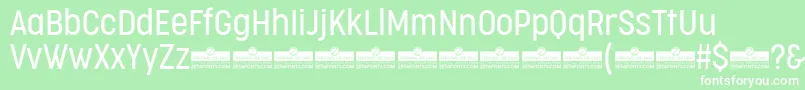 fuente CocogooseCondensedLightTrial – Fuentes Blancas Sobre Fondo Verde