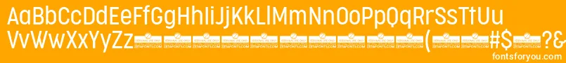 Police CocogooseCondensedLightTrial – polices blanches sur fond orange