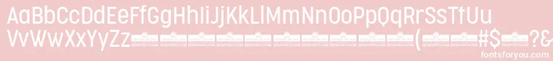 CocogooseCondensedLightTrial Font – White Fonts on Pink Background