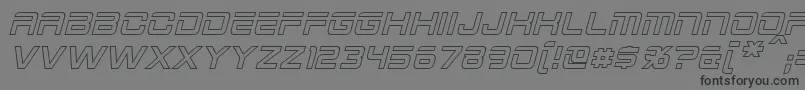 2015CruiserHollowItalic Font – Black Fonts on Gray Background