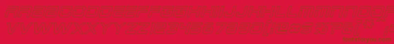 2015CruiserHollowItalic Font – Brown Fonts on Red Background
