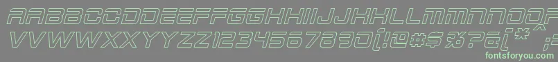 2015CruiserHollowItalic Font – Green Fonts on Gray Background