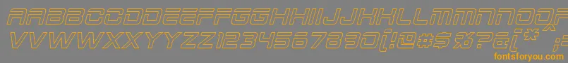 2015CruiserHollowItalic Font – Orange Fonts on Gray Background