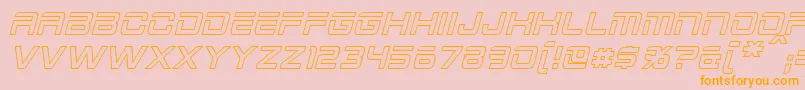 2015CruiserHollowItalic Font – Orange Fonts on Pink Background