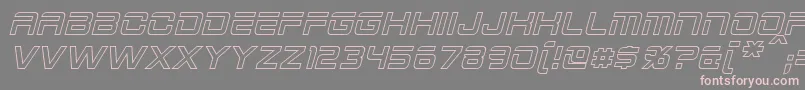 2015CruiserHollowItalic Font – Pink Fonts on Gray Background