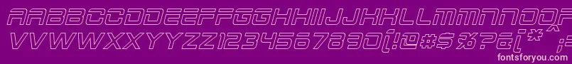 2015CruiserHollowItalic Font – Pink Fonts on Purple Background