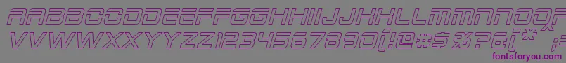 2015CruiserHollowItalic Font – Purple Fonts on Gray Background
