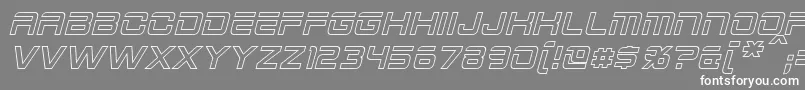 2015CruiserHollowItalic Font – White Fonts on Gray Background