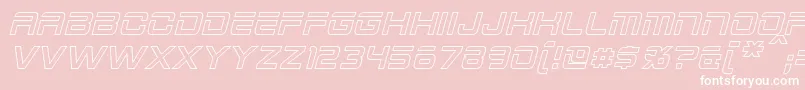 2015CruiserHollowItalic Font – White Fonts on Pink Background