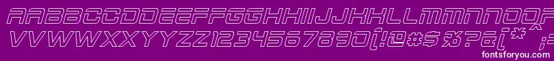 2015CruiserHollowItalic Font – White Fonts on Purple Background