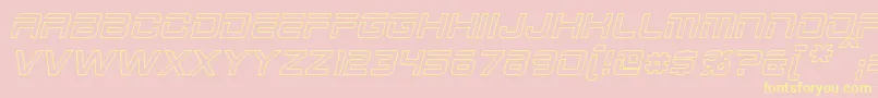 2015CruiserHollowItalic Font – Yellow Fonts on Pink Background