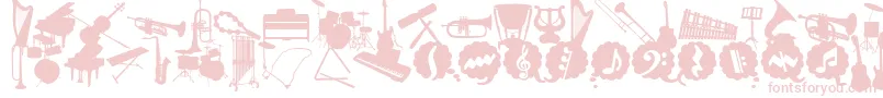 Шрифт WcMusicaBta – розовые шрифты на белом фоне
