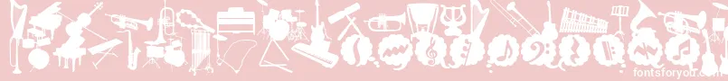 WcMusicaBta Font – White Fonts on Pink Background