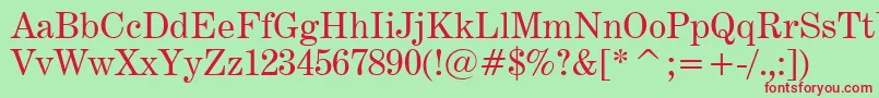 CenturyExpandedBt Font – Red Fonts on Green Background