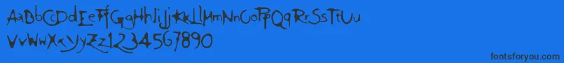 Giovedi Font – Black Fonts on Blue Background