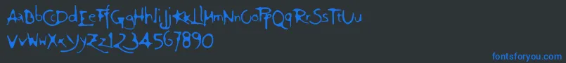 Giovedi Font – Blue Fonts on Black Background