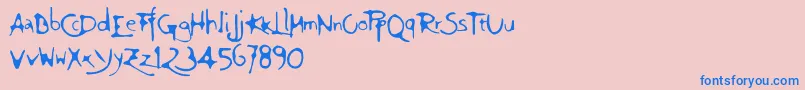 Шрифт Giovedi – синие шрифты на розовом фоне