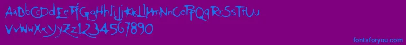 Giovedi Font – Blue Fonts on Purple Background