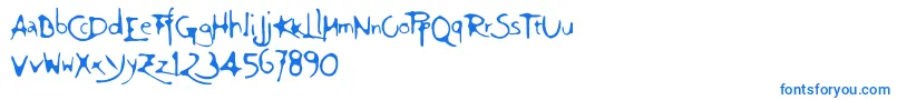 Giovedi Font – Blue Fonts on White Background