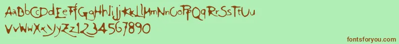 Giovedi Font – Brown Fonts on Green Background