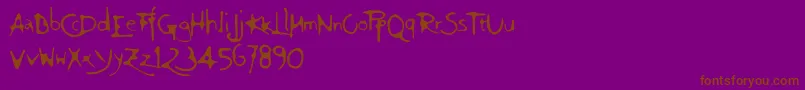 Giovedi Font – Brown Fonts on Purple Background