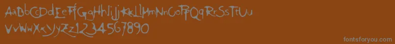 Шрифт Giovedi – серые шрифты на коричневом фоне