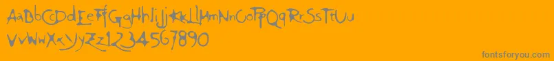 Giovedi Font – Gray Fonts on Orange Background