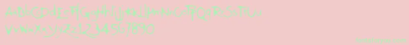 Giovedi Font – Green Fonts on Pink Background