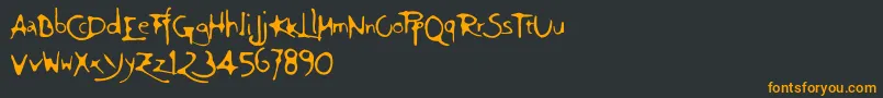 Giovedi Font – Orange Fonts on Black Background
