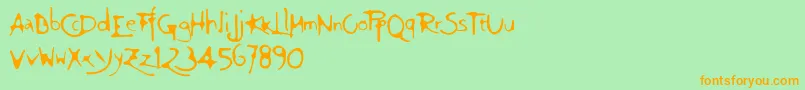 Giovedi Font – Orange Fonts on Green Background