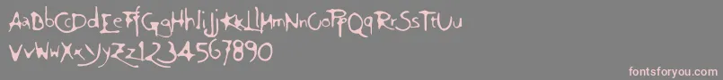 Giovedi-Schriftart – Rosa Schriften auf grauem Hintergrund