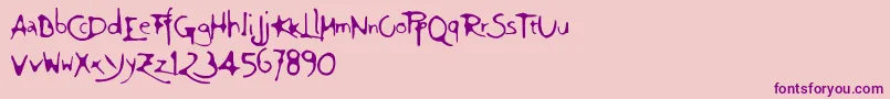Giovedi Font – Purple Fonts on Pink Background