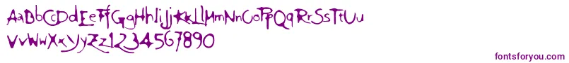 Шрифт Giovedi – фиолетовые шрифты на белом фоне