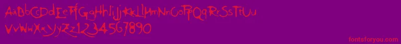 Giovedi Font – Red Fonts on Purple Background