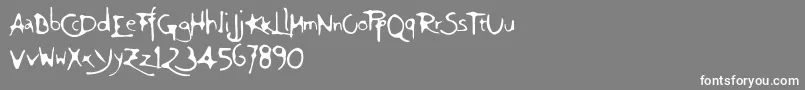 Giovedi Font – White Fonts on Gray Background