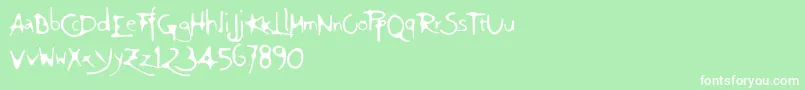 Giovedi Font – White Fonts on Green Background