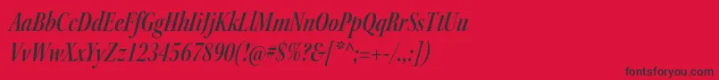 KeplerstdSemiboldcnitdisp Font – Black Fonts on Red Background