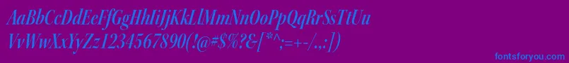 KeplerstdSemiboldcnitdisp-Schriftart – Blaue Schriften auf violettem Hintergrund