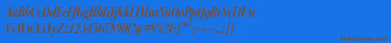 KeplerstdSemiboldcnitdisp Font – Brown Fonts on Blue Background
