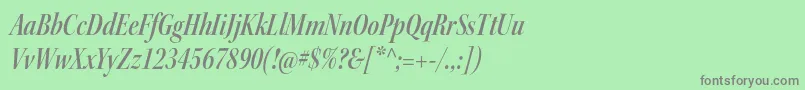 KeplerstdSemiboldcnitdisp Font – Gray Fonts on Green Background