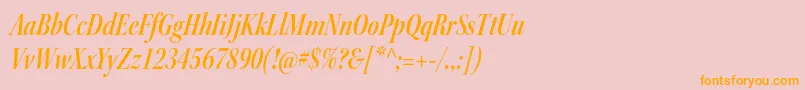 Шрифт KeplerstdSemiboldcnitdisp – оранжевые шрифты на розовом фоне