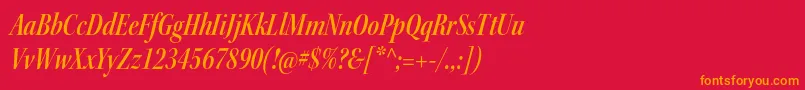 KeplerstdSemiboldcnitdisp Font – Orange Fonts on Red Background