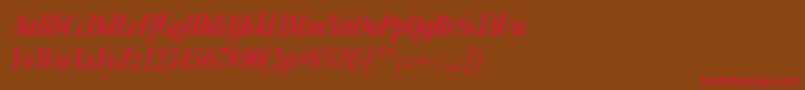 KeplerstdSemiboldcnitdisp Font – Red Fonts on Brown Background